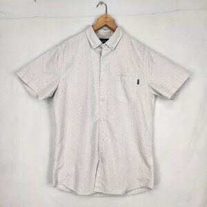 Molokai Surf Co Button Up Shirt Men's M Khaki Short Sleeve Casual Business